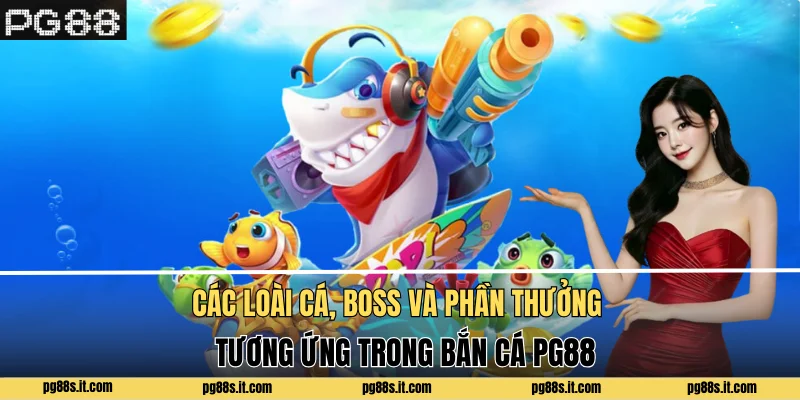 Các loài cá, boss và phần thưởng tương ứng trong bắn cá PG88
